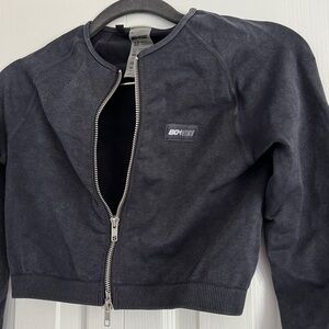 BO + TEE double zip-up cropped jacket